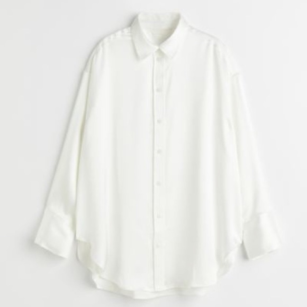 Classic White Button-Up Shirt